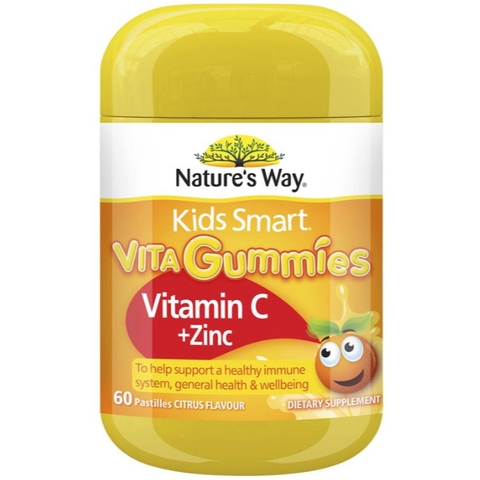 HŨ 60 VIÊN ĐA VITAMIN / RAU CỦ / VITAMIN C / KẼM / SẮT KẸO DẺO TRẺ EM Nature's Way Kids Vita Gummies