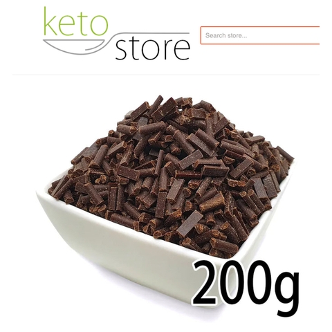 VỤN SOCOLA ĐEN ĂN KIÊNG Keto Store Chocolate Chip Đen – KHÔNG Đường / Dầu cọ, Low Carb, 200g