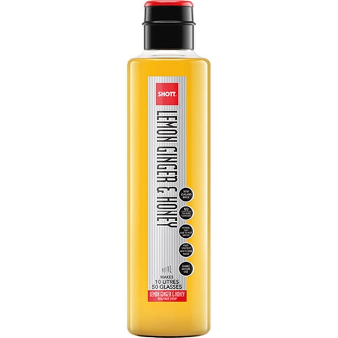 SIRO CHANH - GỪNG TỰ NHIÊN CHO TRÀ / SODA Shott Lemon Ginger & Honey Natural Syrup, KHÔNG CHẤT TẠO MÀU / MÙI, 1 lít