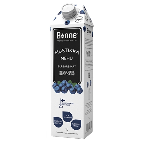 NƯỚC ÉP TRÁI CÂY NGUYÊN CHẤT TỪ RỪNG PHẦN LAN Bonne Lakka-Omena MEHU PREMIUM Artic Happy Juicery, 1 Lít