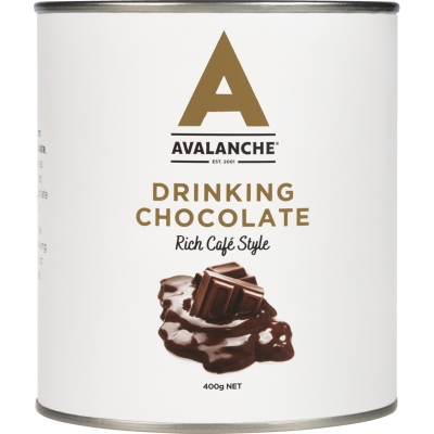 BỘT CACAO / SOCOLA Avalanche Drinking Chocolate - Rich Cafe Style, CHỈ DÙNG VỚI SỮA, 400g