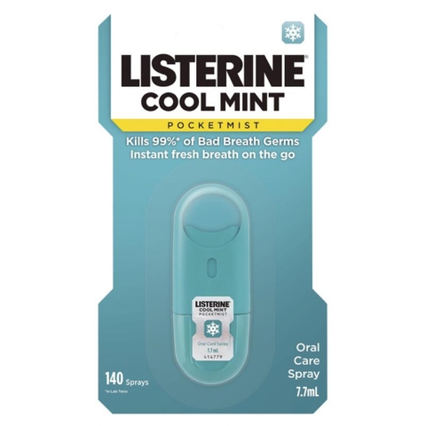 XỊT THƠM MIỆNG Listerine PocketMist Cool Mint / Freshburst, 7.7ml (140 lần xịt / Sprays)