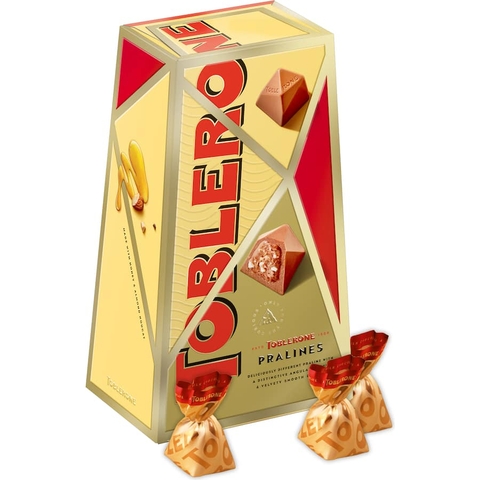 HỘP SOCOLA SỮA - HẠNH NHÂN Toblerone Pralines Almond Nougat - Honey, 180g
