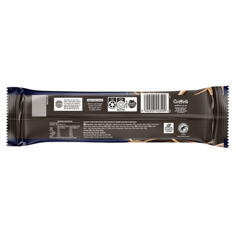 TÚI BÁNH QUY Griffin’s Toffee Pops Socola - CARAMEL TRẮNG, 200g