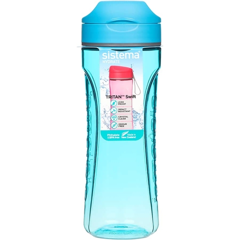 BÌNH NƯỚC THỂ THAO Sistema Tritan Swift – Twist ‘N’ Sip™ Vệ sinh & Tiện lợi, 600ml