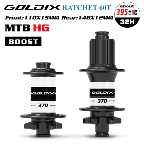 Bộ Hub Xe Đạp GOLDIX M370 BOOST - Phanh Đĩa 6 Ốc - Rachet 60T