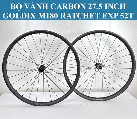 Bộ Vành Carbon Toray 27.5 inch Goldix M180 Ratchet Exp 52T - QR