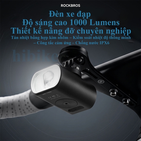 Đèn Pha Xe Đạp Độ Sáng Cao ROCKBROS 1000 LUMENS