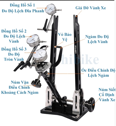 Dụng Cụ Cân Chỉnh Vành Xe Đạp LEBYCLE - Có Đồng Hồ