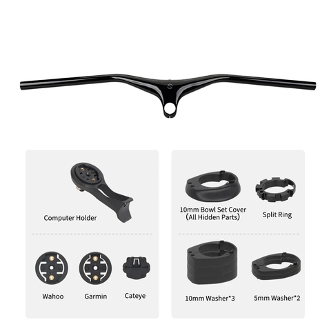 Ghi Đông Xe Đạp MTB Liền Pô Tăng Âm Sườn CARBON TOSEEK TM200