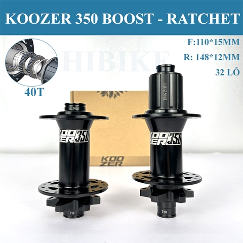 Bộ Hub KOOZER 350 Boost Ratchet 40T 32 Lỗ - Phanh Đĩa 6 ốc