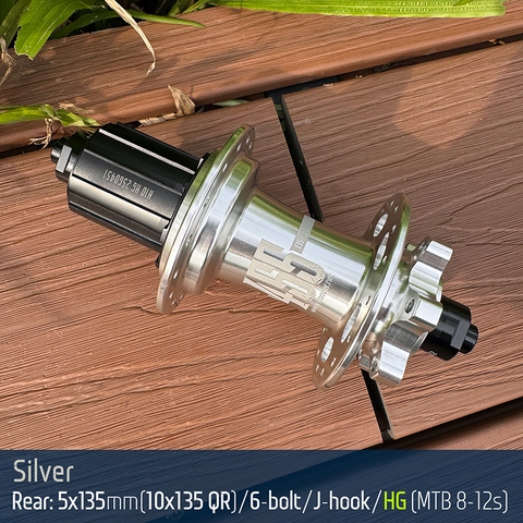 Bộ Hub KOOZER 455 32 Lỗ - Phanh Đĩa 6 Ốc - Tăm Móc - Màu Bạc