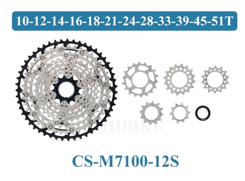 Líp Xe Đạp 12 Tầng SHIMANO DEORE SLX M7100 10-51T