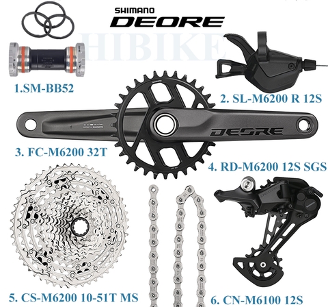 Bộ Group Xe Đạp SHIMANO DEORE M6200 12S