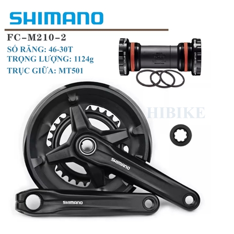 Giò Dĩa Xe Đạp SHIMANO MT210 46-30T KÈM BB
