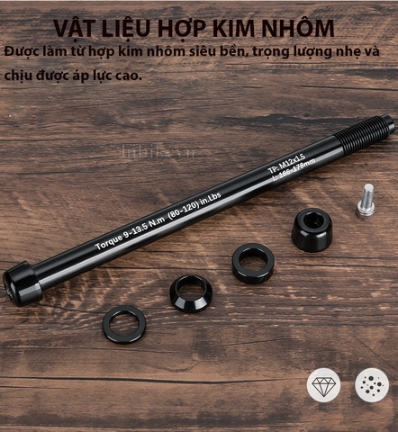 Ti trục lớn 12mm dùng chuyển đổi lắp Rulo