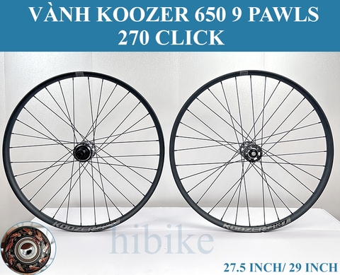 Bộ Vành Nhôm 27.5/29inch KOOZER 650 GR27 9 PAWLS BOOST - Phanh Đĩa