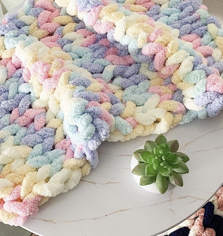 Búi 250gr Len Nhung Finger knitting 20mm