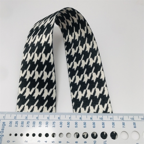 1 mét Dây ribbon dù hình răng sói hàng đẹp, dây làm quai túi