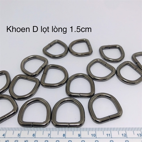 Khoen D thường màu đen 1,5cm