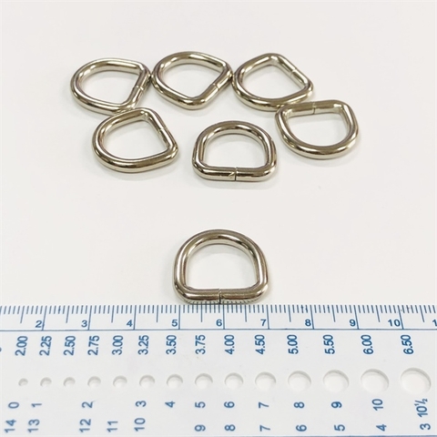 Khoen D thường lọt lòng 1,5cm màu bạc