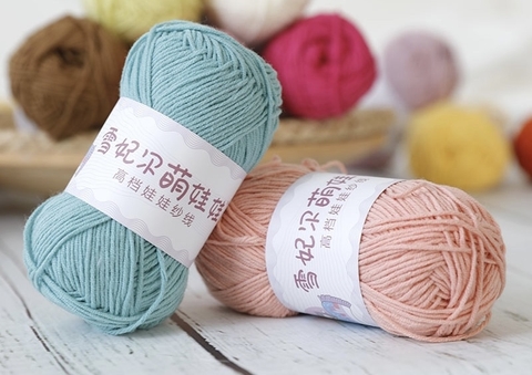 Len Baby Yarn màu Trơn