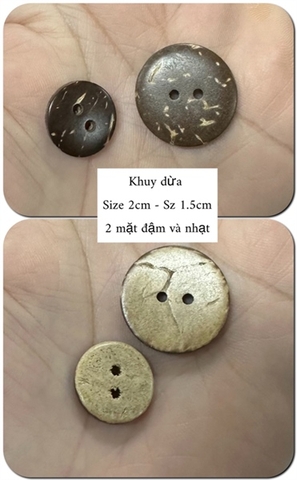 Set 10 chiếc Khuy áo - khuy dừa