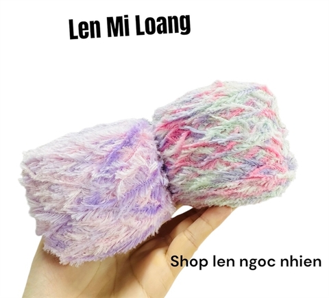 Len Mi dày màu loang