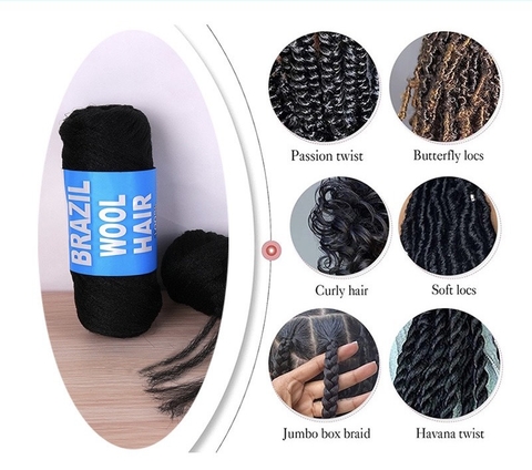 Len làm tóc búp bê - len tóc  Brazil