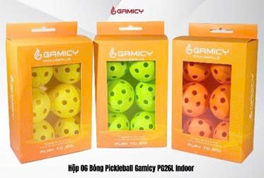 Hộp 06 Quả Bóng Pickleball Gamicy Tập Luyện PG26L Indoor