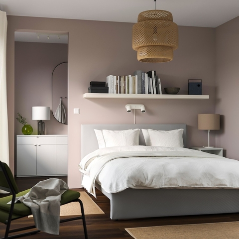 Giường bọc nệm IKEA GLADSTAD mang đến sự thoải mái và vẻ đẹp hiện đại