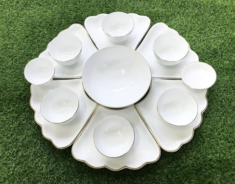 Bộ bát ăn Hoa mặt trời chỉ vàng kim