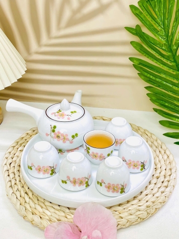 Bộ ấm trà có khay có tay cầm