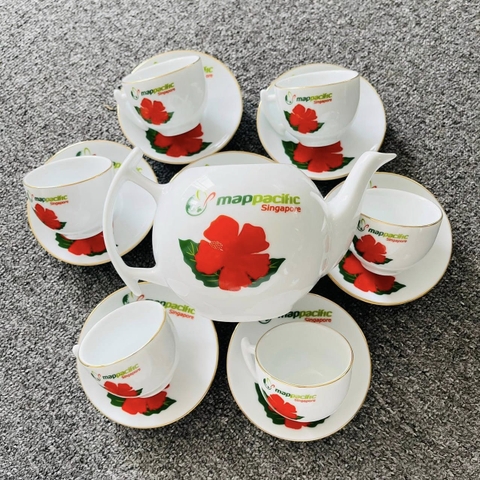 Bộ ấm chén in ảnh theo yêu cầu