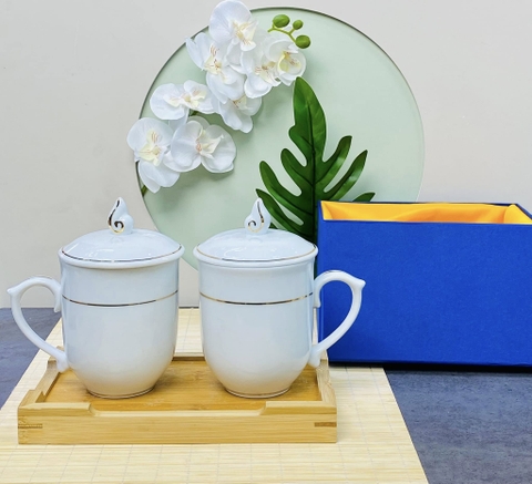 Cốc sứ khảm vàng cao cấp 1