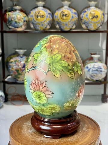 Trứng Phong Thủy Mạ Vàng Tăng Tài Lộc