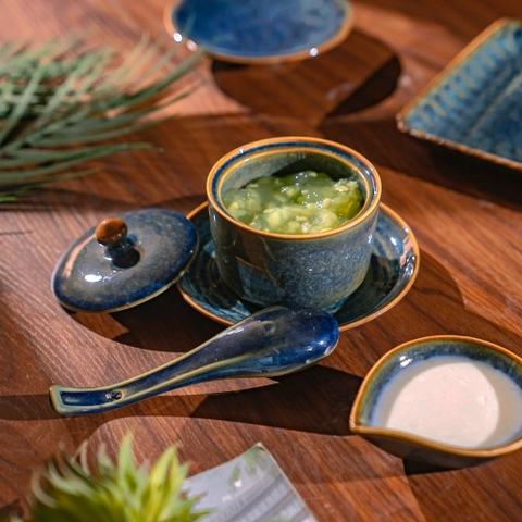 Bộ bát đĩa đựng đồ ăn men hỏa biến