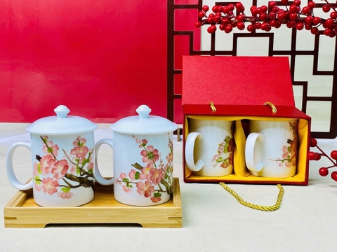 Cốc Sứ 3D Họa Tiết Hoa