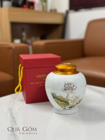 Bình đựng trà sứ Viettel Logistic