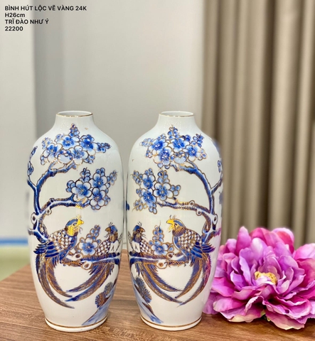 Bình tích lộc vẽ tay vàng kim - size nhỏ