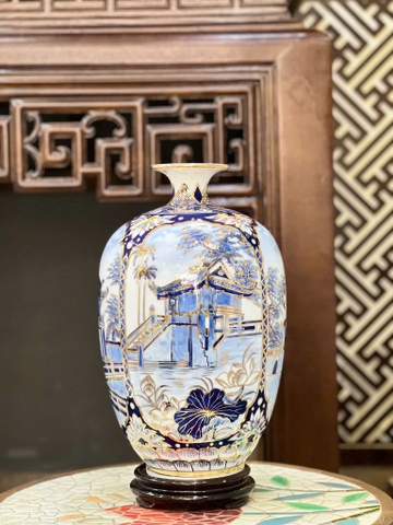 Bình Tích Lộc vẽ tay in vàng kim VIP