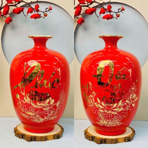 Bình tích lộc màu in vàng kim