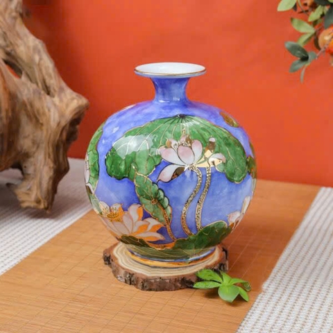 Bình hút lộc men vân đá