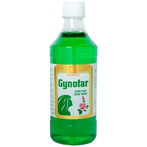 Dung dịch vệ sinh Gynofar điều trị ngứa âm hộ, viêm âm đạo, huyết trắng (chai x 500ml)