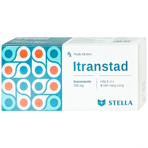 Thuốc Itranstad 100mg điều trị nhiễm nấm (hộp 1 vỉ x 6 viên)