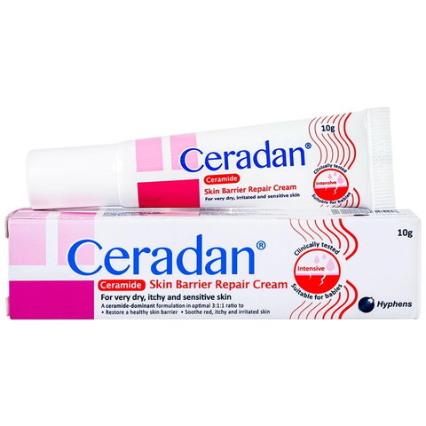 Kem bôi cho bé Ceradan Ceramide Skin Barrier Repair Cream dưỡng ẩm, phục hồi da (hộp 1 tuýp x 10g)