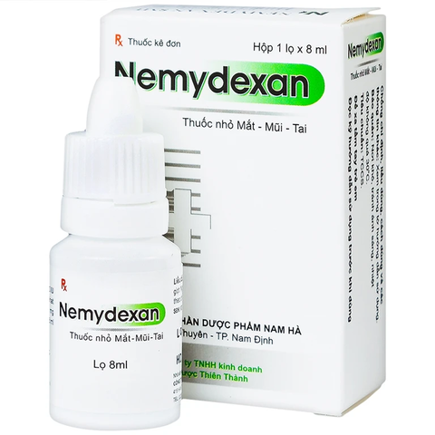 Thuốc nhỏ mắt mũi tai Nemydexan điều trị viêm kết mạc, viêm mũi, viêm tai ngoài (hộp 1 chai x 8ml)