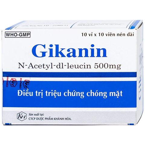 Thuốc Gikanin 500mg điều trị chứng chóng mặt (hộp 10 vỉ x 10 viên)