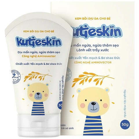 Kem bôi cho bé Kutieskin giúp dịu da, giảm kích ứng (hộp 1 tuýp x 30g)