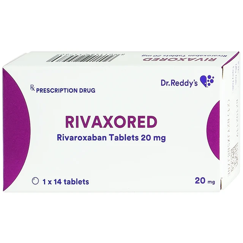 Thuốc Rivaxored 20mg phòng ngừa đột quỵ và tắc mạch hệ thống (hộp 1 vỉ x 14 viên)